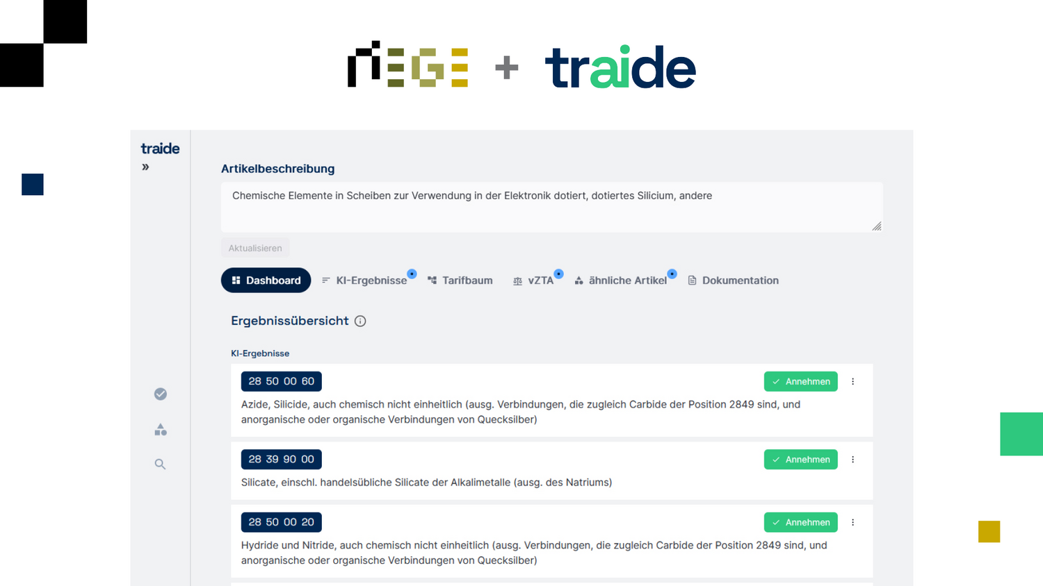 Riege Software stellt Tarifierungstool von Traide AI vor